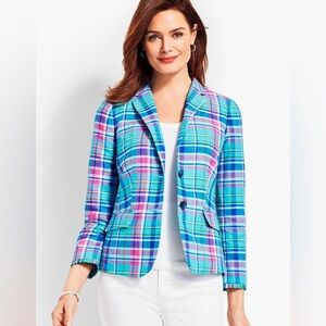 Talbots Plaid Women's Jacket. Great Condition.  Size 6. Sunshine Blazer. Preppy